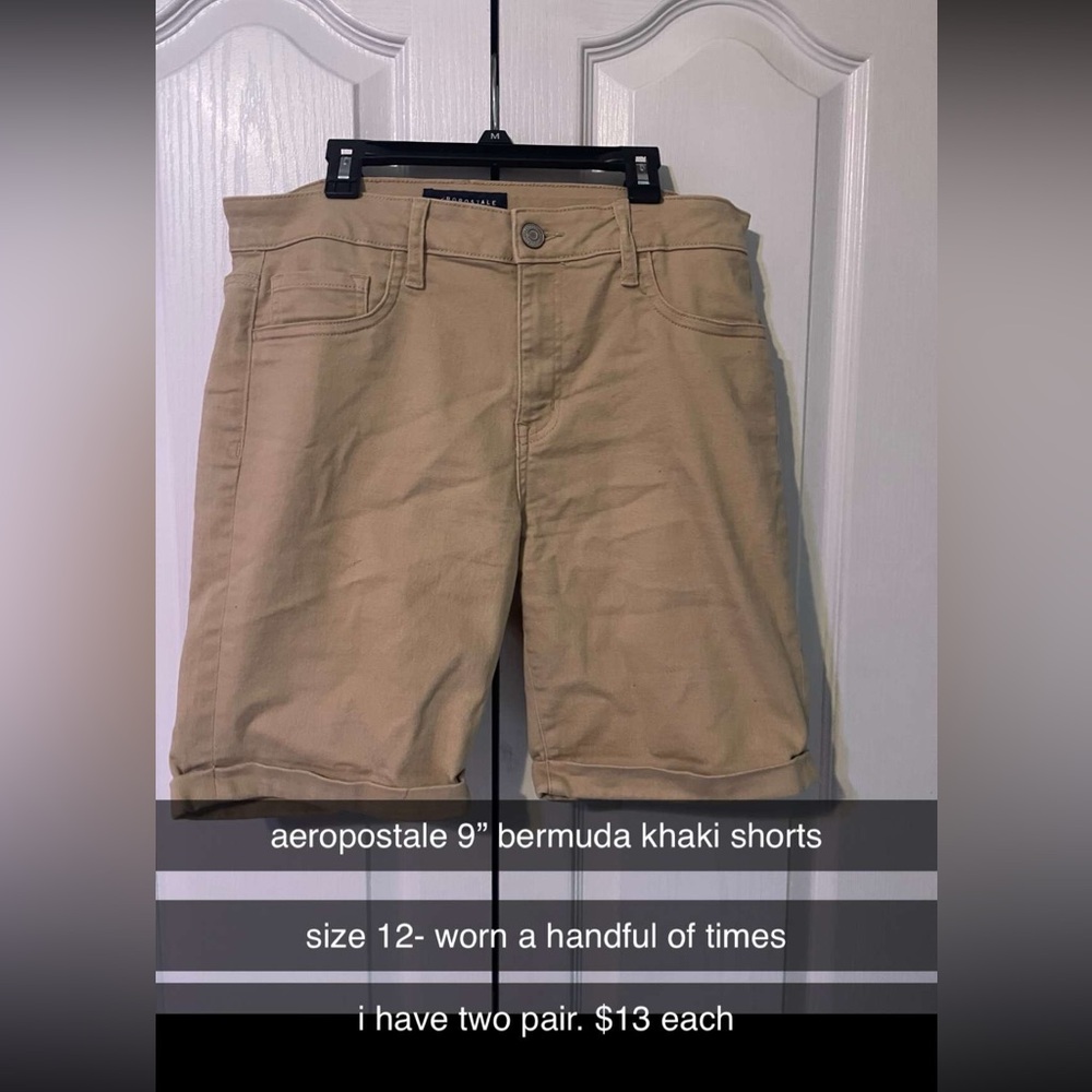 aeropostale khaki shorts 9” bermuda